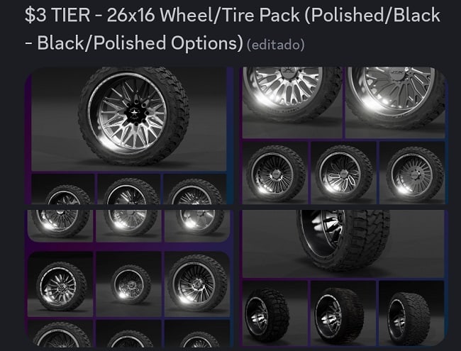 МОД Wide Wheel Pack v1.0 (0.33.x) ДЛЯ BEAMNG.DRIVE