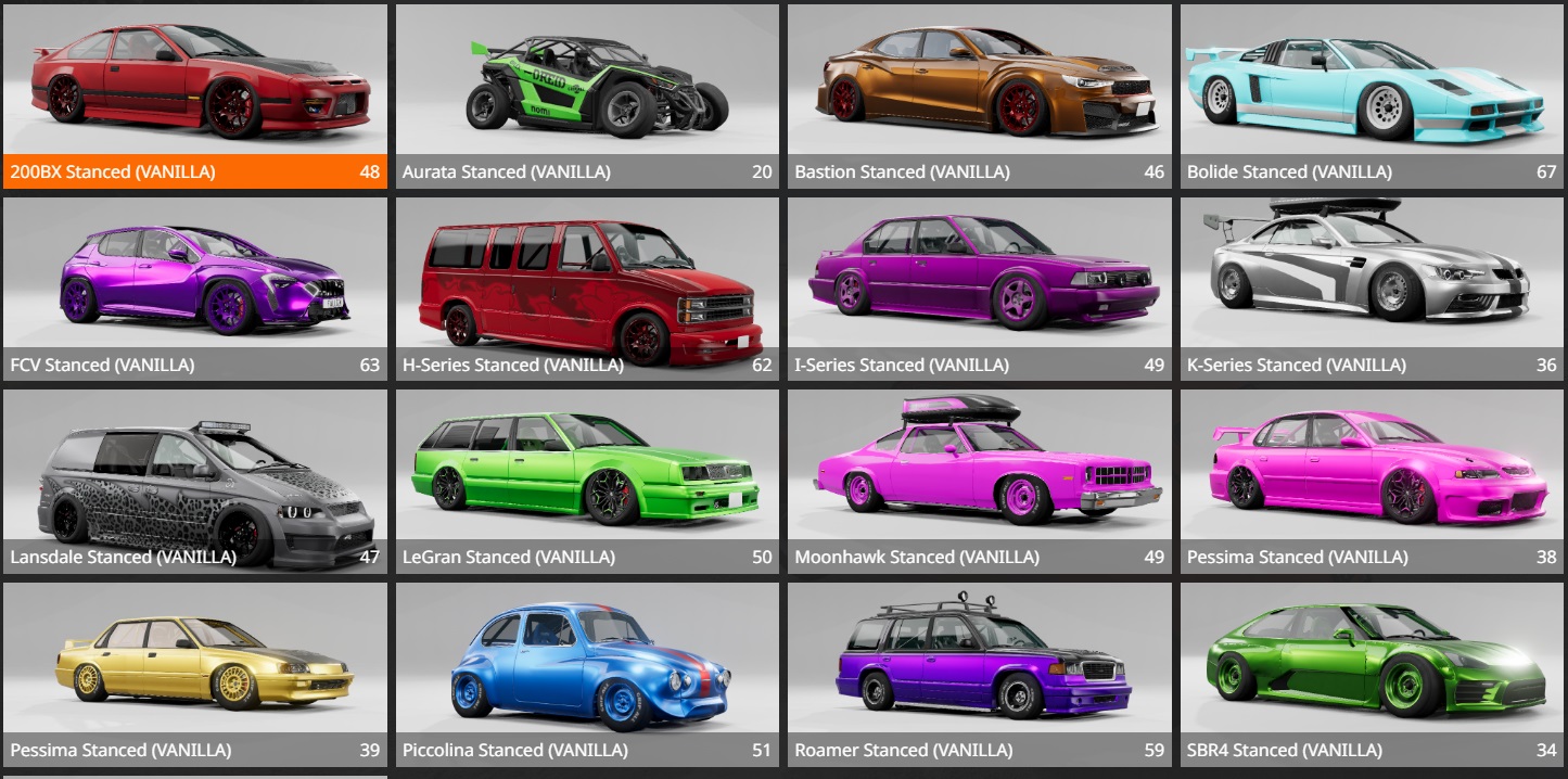 МОД FallGem’s Config Pack v2.1.1 (0.33.x) ДЛЯ BEAMNG.DRIVE