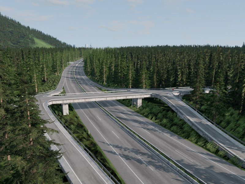МОД Карта Autobahn 57k v1.3 (0.35.x) ДЛЯ BEAMNG.DRIVE
