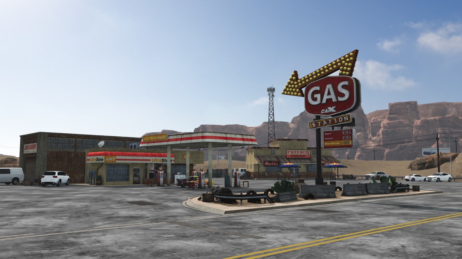 МОД Карта Red Rock (CarX) v1.0 (0.35.x) ДЛЯ BEAMNG.DRIVE