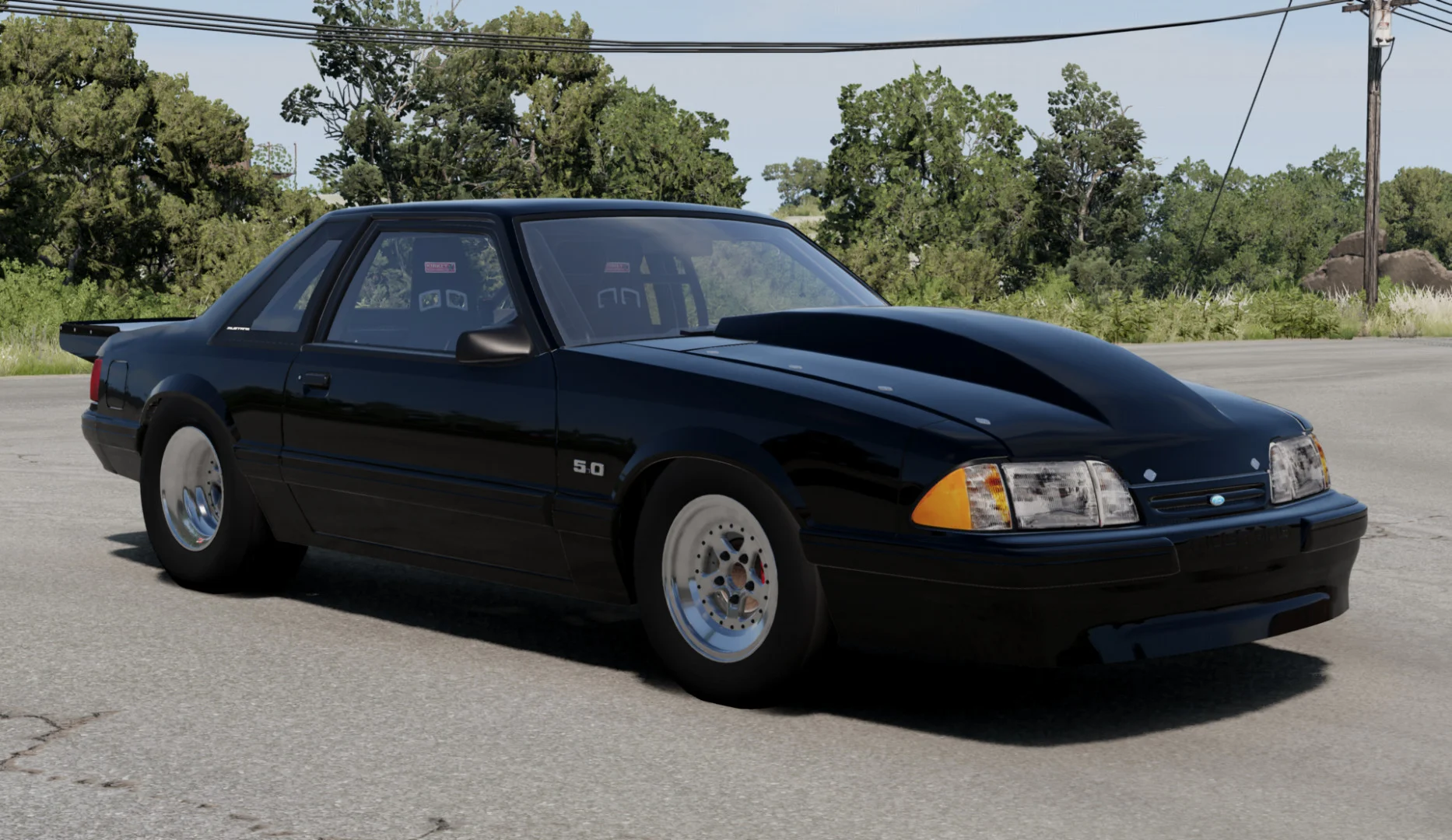 МОД Mustang Foxbody Dragstar v1.0 (0.35.x) ДЛЯ BEAMNG.DRIVE