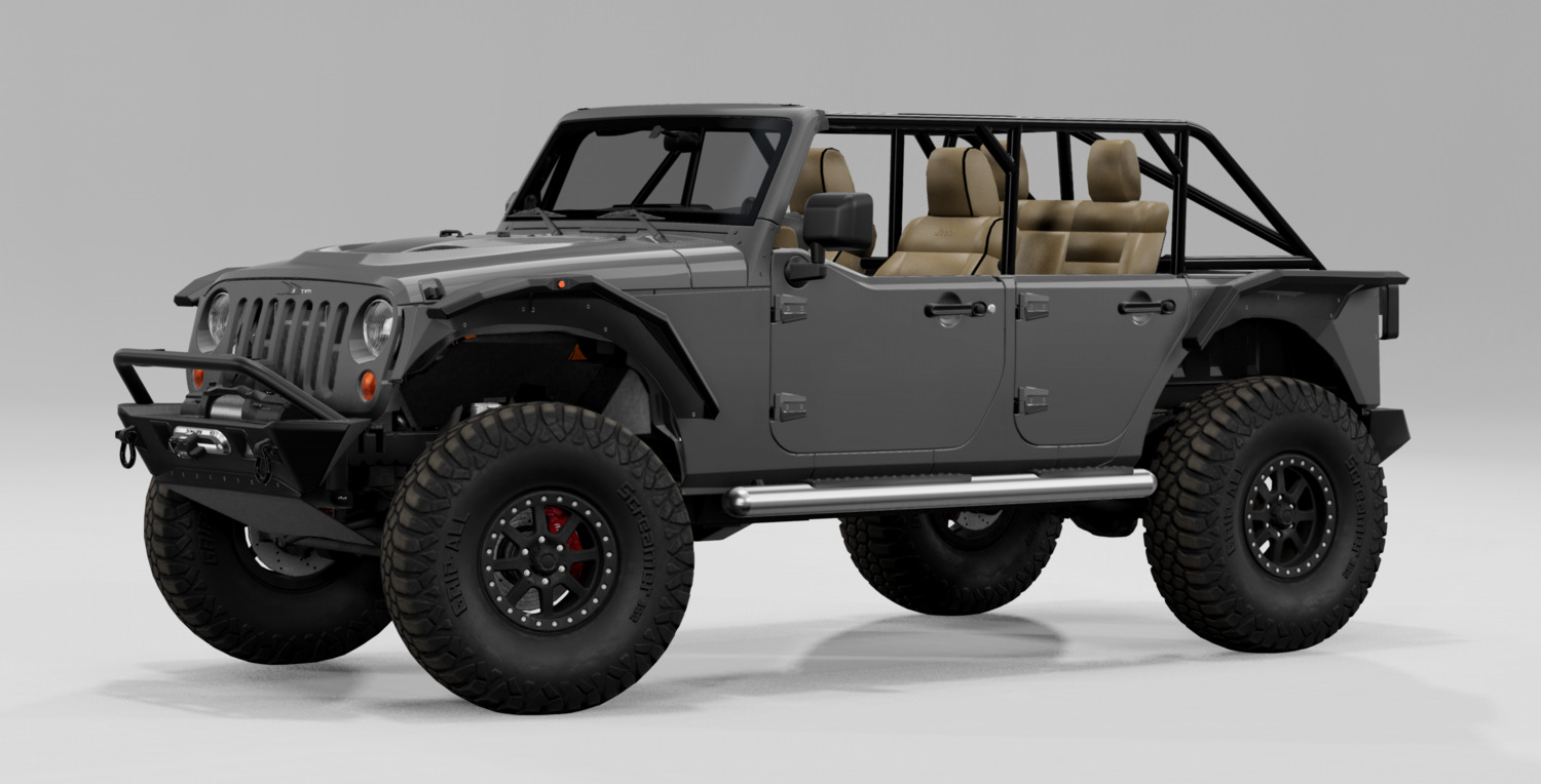 МОД Jeep Wrangler 2007 v1.0 (0.35.x) ДЛЯ BEAMNG.DRIVE