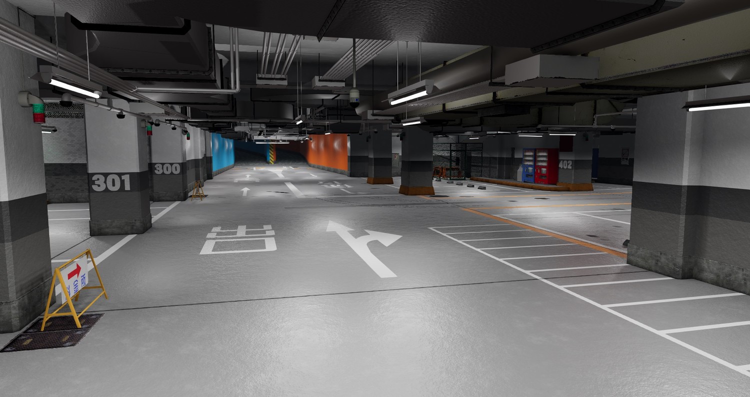 МОД Карта Kamurocho Underground Carpark Showroom v2.0 (0.35.x) ДЛЯ BEAMNG.DRIVE