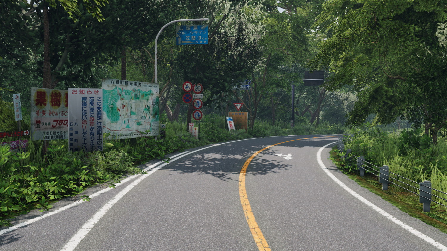 МОД Карта Tsukuba Fruits Line (Touge) v2.5 (0.35.x) ДЛЯ BEAMNG.DRIVE