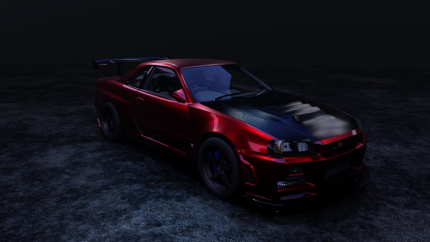 МОД Nissan Skyline GTR (R34) v2.0 (0.35.x) ДЛЯ BEAMNG.DRIVE