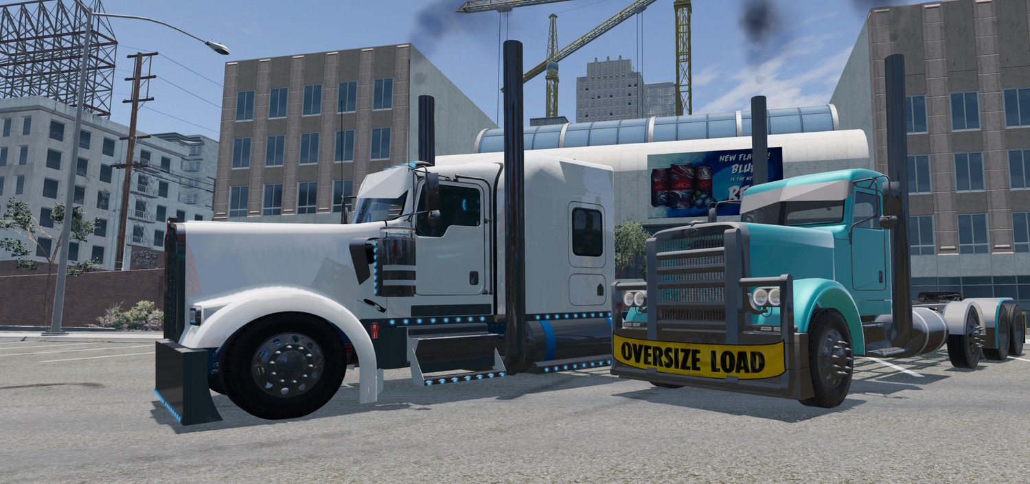 Мод Pete W900 MS Semi v2.0 (0.35.x) ДЛЯ BEAMNG.DRIVE