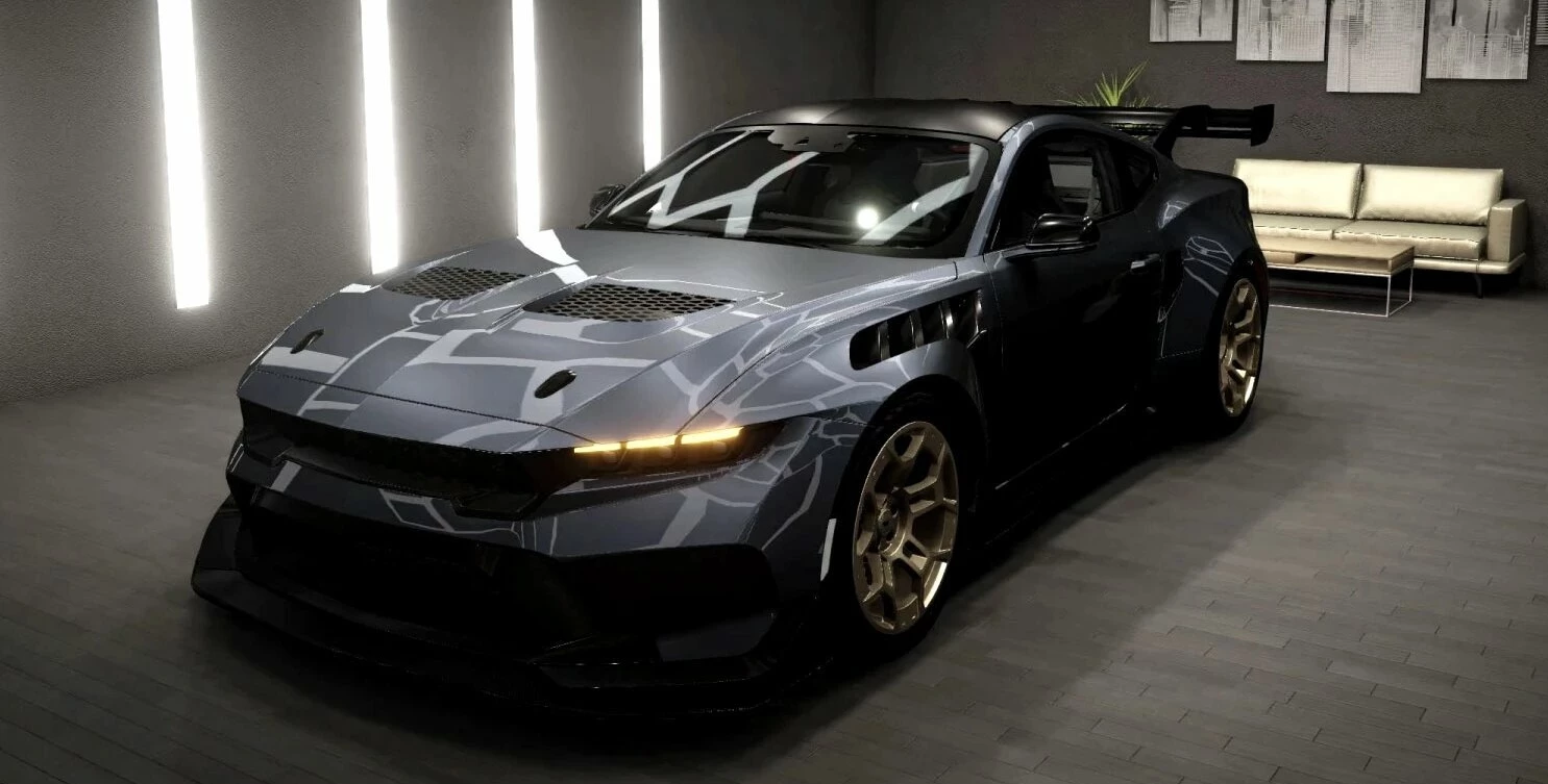 МОД Ford Mustang S650 2024 v2.0 (0.35.x) ДЛЯ BEAMNG.DRIVE