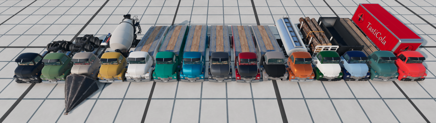 Мод T-Series Vintage Ramp Truck v0.62 (0.36.x) ДЛЯ BEAMNG.DRIVE