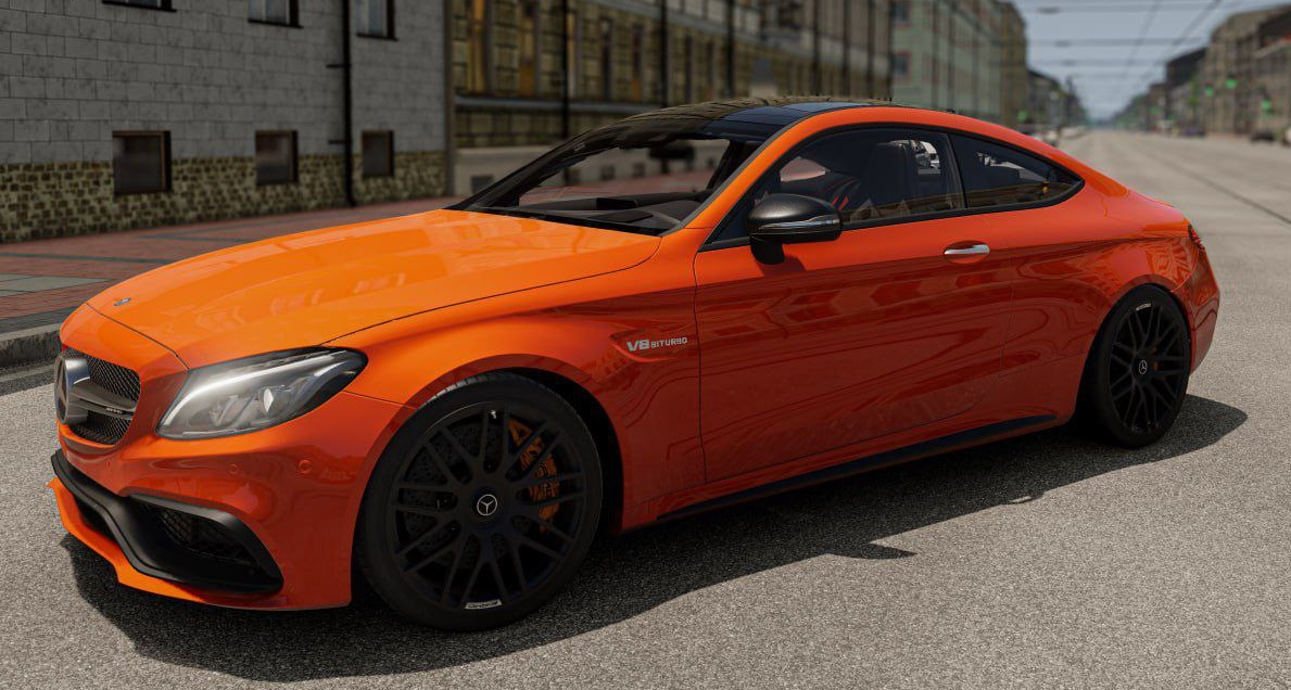 Мод Mercedes-Benz C63S AMG Coupe v1.3 (0.36.x) ДЛЯ BEAMNG.DRIVE