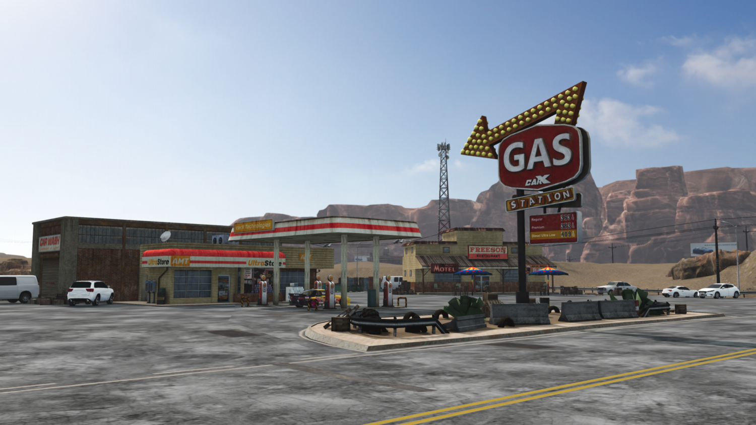 МОД Карта Red Rock (CarX) v1.1 (0.36.x) ДЛЯ BEAMNG.DRIVE