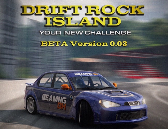 Мод Карта Drift Rock Island v0.03 Beta (0.36.x) ДЛЯ BEAMNG.DRIVE