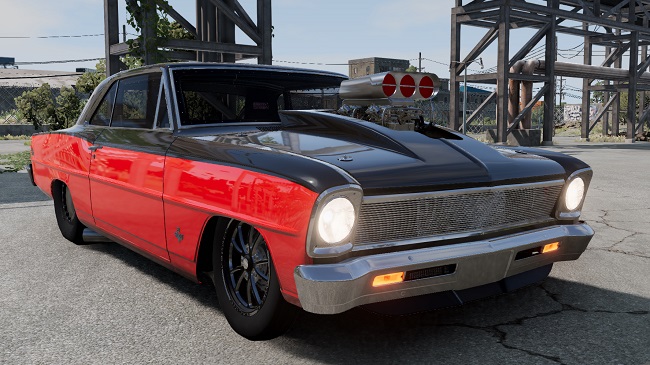 МОД Chevy Nova 1966 Drag v2.0 (0.36.x) ДЛЯ BEAMNG.DRIVE