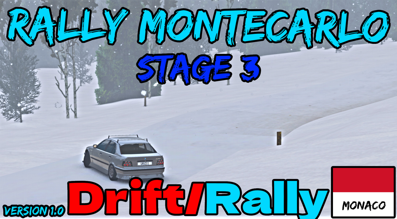 Мод Карта Monte Carlo Rally/Drift Stage3 v1.0 (0.33.x) Для BeamNG.Drive