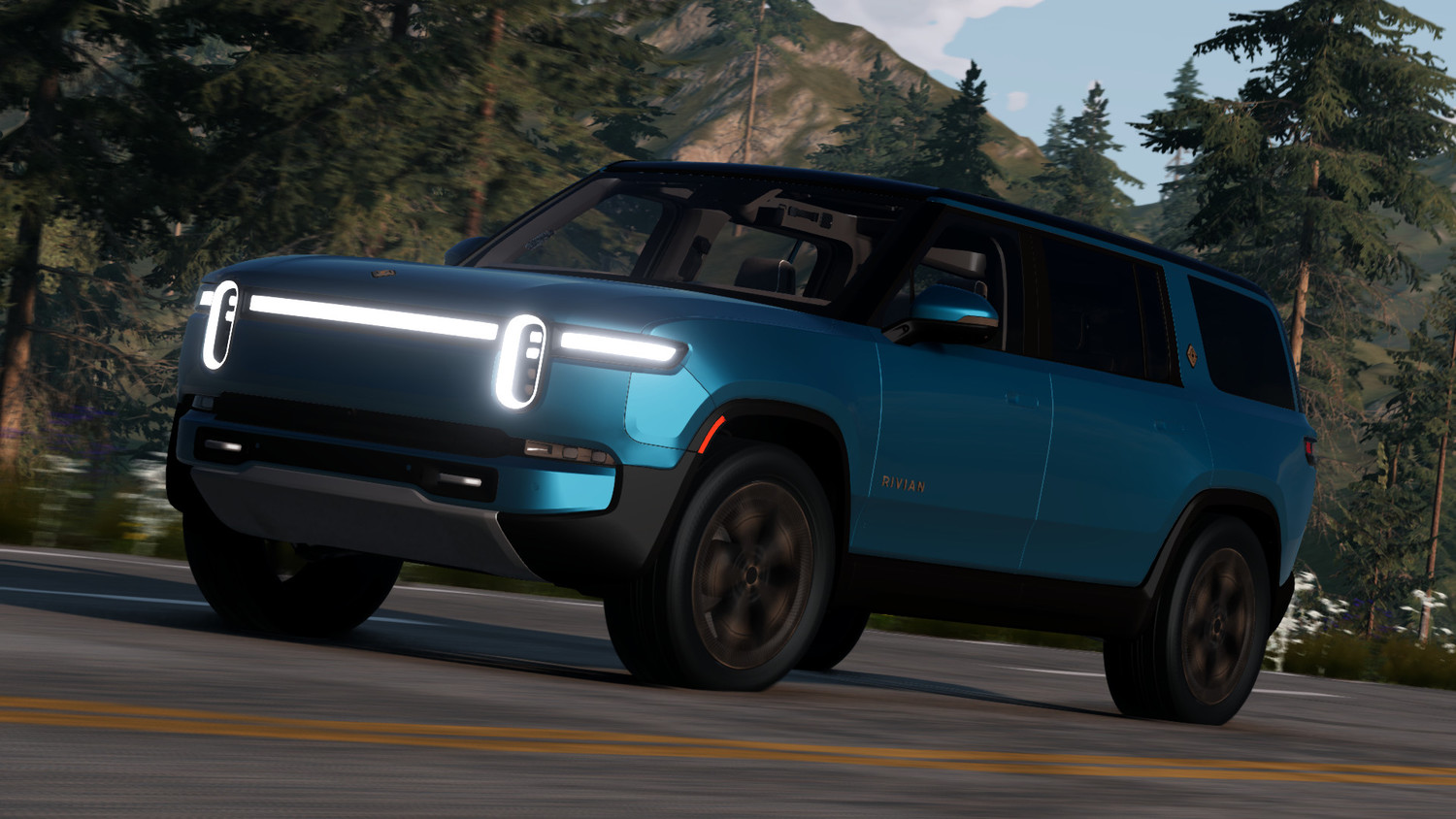 МОД Rivian R1S (2022 ) v1.0 (0.33.x) ДЛЯ BEAMNG.DRIVE