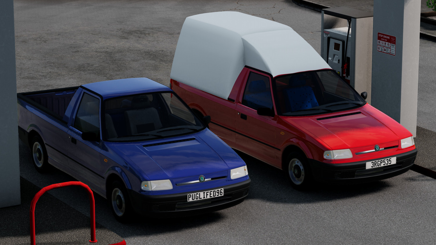 МОД Škoda Felicia Pickup v1.0 (0.33.x) ДЛЯ BEAMNG.DRIVE