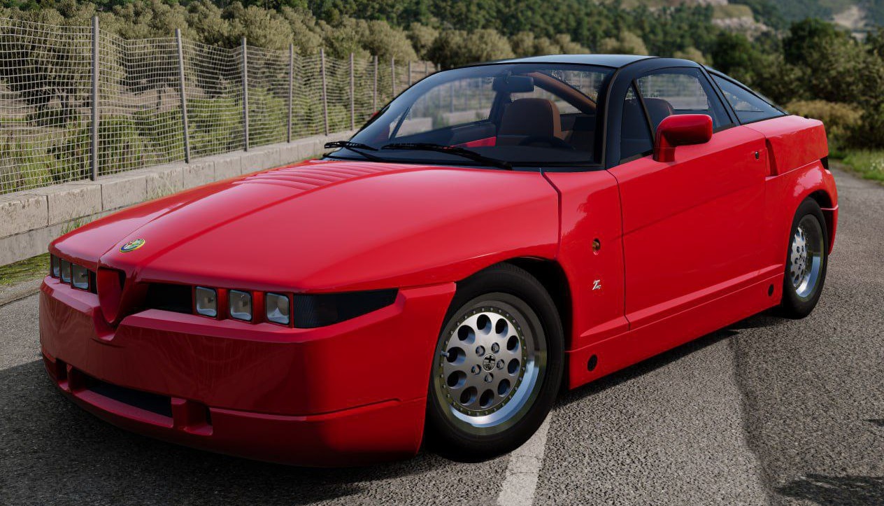 МОД Alfa Romeo SZ (Sprint Zagato) (0.36.x) ДЛЯ BEAMNG.DRIVE