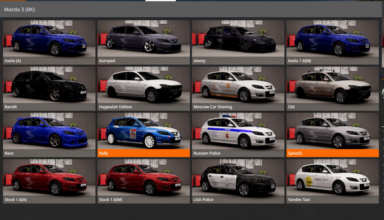 МОД Mazda 3 (BK) v1.0 (0.36.x) ДЛЯ BEAMNG.DRIVE