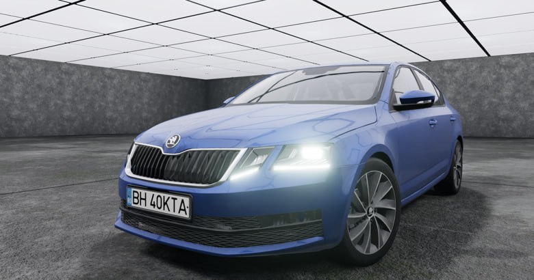 МОД Skoda Octavia III 2017-2019 v1.5 (0.36.x) ДЛЯ BEAMNG.DRIVE