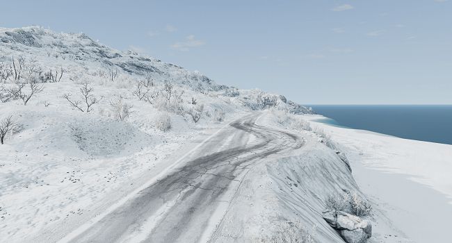 МОД Карта Small Island Snowy v1.1 (0.36.x) ДЛЯ BEAMNG.DRIVE