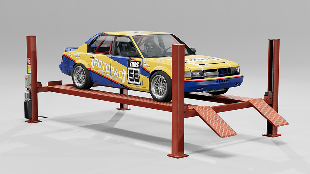 МОД DSC 2-4-Post Hoist v1.0 (0.36.x) ДЛЯ BEAMNG.DRIVE