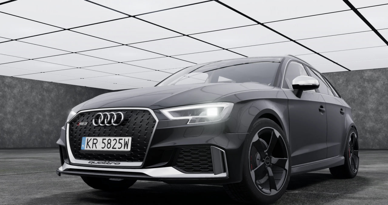 МОД Audi A3/S3/RS3 8V v1.0 (0.37.x) ДЛЯ BEAMNG.DRIVE