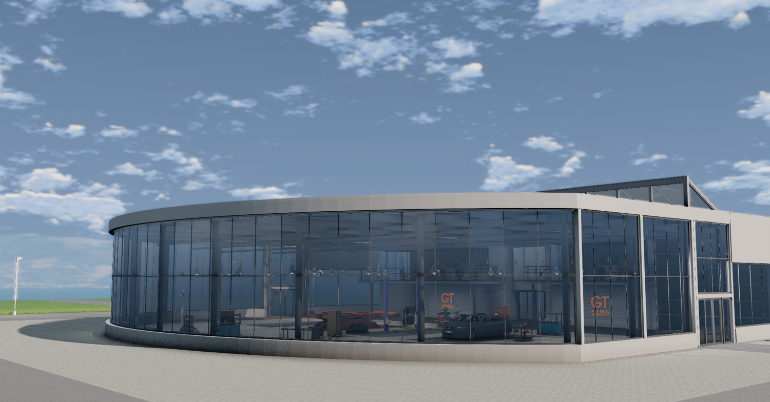 МОД Карта Steel Showroom 16: GT Auto v1.0 (0.37.x) ДЛЯ BEAMNG.DRIVE