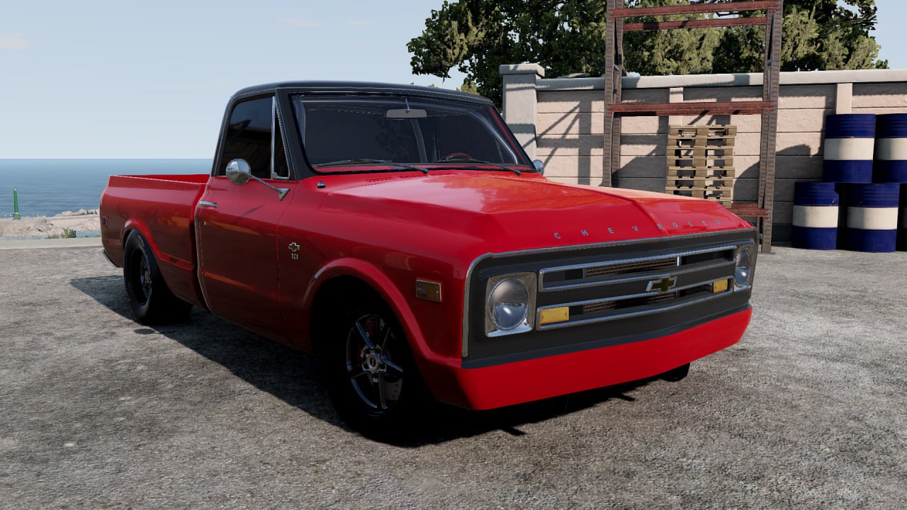 МОД Chevrolet C10 1968 v1.0 (0.37.x) ДЛЯ BEAMNG.DRIVE