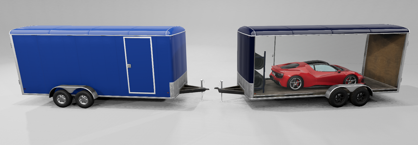 МОД Large Enclosed Cargo Trailer v1.0 (0.37.x) ДЛЯ BEAMNG.DRIVE