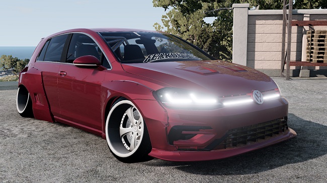 МОД Volkswagen Golf MK7 Custom v1.0 (0.37.x) ДЛЯ BEAMNG.DRIVE