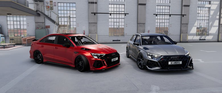 МОД Audi RS3 Y8 2022 Remaster v1.0 (0.38.x) ДЛЯ BEAMNG.DRIVE