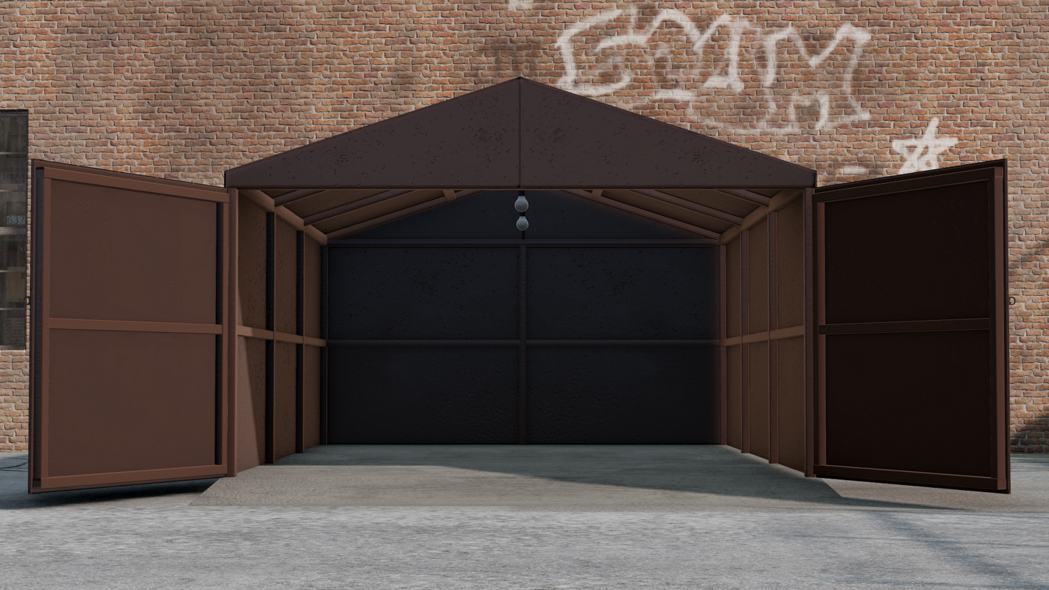 МОД Destructible Metal Garage v1.0 (0.38.x) ДЛЯ BEAMNG.DRIVE