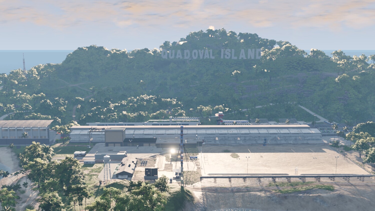 МОД Карта Quadoval Island Super Speedway v1.0 (0.38.x) ДЛЯ BEAMNG.DRIVE