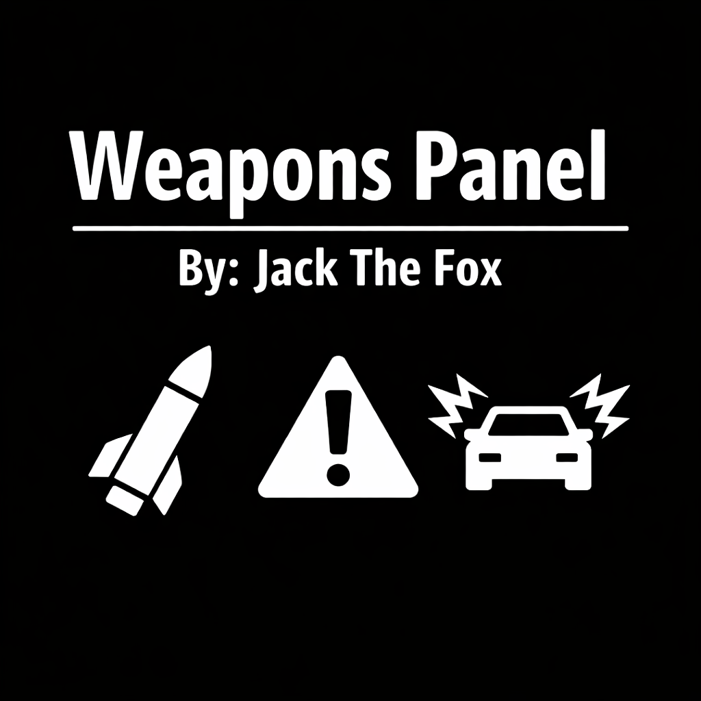 МОД Weapons Panel v1.5 (0.38.x) ДЛЯ BEAMNG.DRIVE