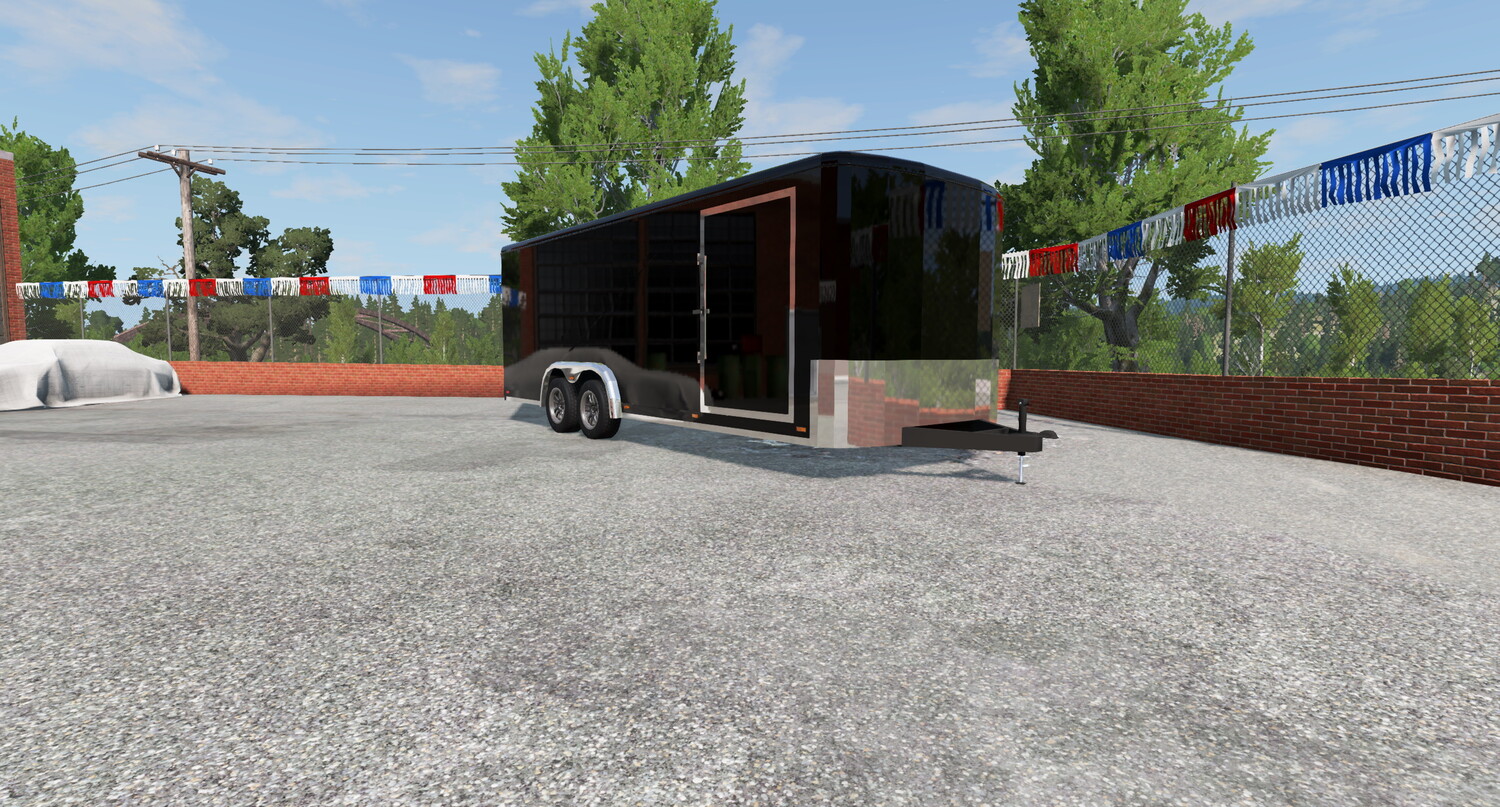 МОД Car Trailer - Open/Enclosed v1.0 (0.38.x) ДЛЯ BEAMNG.DRIVE