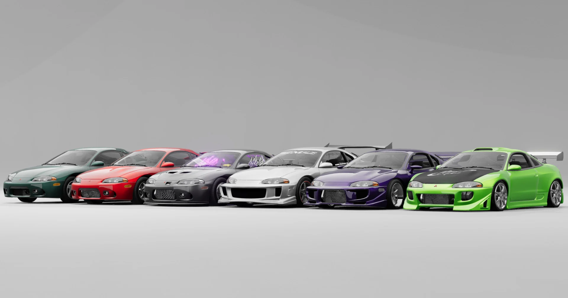 МОД Mitsubishi Eclipse (2G) v1.2 (0.38.x) ДЛЯ BEAMNG.DRIVE