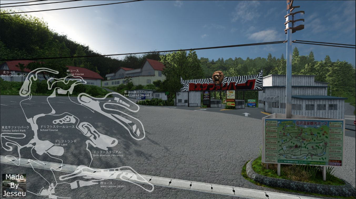 Мод Карта Ebisu Circuit v2.1 Rework (0.38.x) ДЛЯ BEAMNG.DRIVE