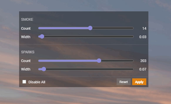 Мод Particle Tuner v1.0 (0.38.x) ДЛЯ BEAMNG.DRIVE