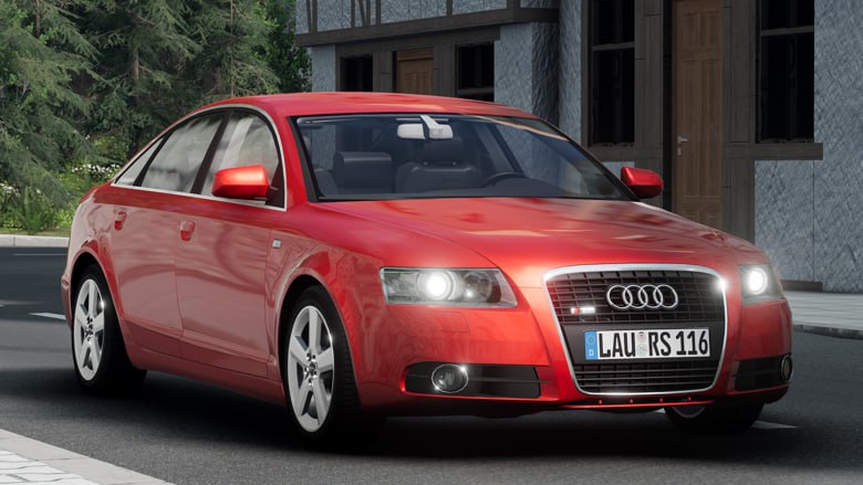 Мод 2004-2011 Audi A6 (C6) v0.2 (0.38х) ДЛЯ BEAMNG.DRIVE