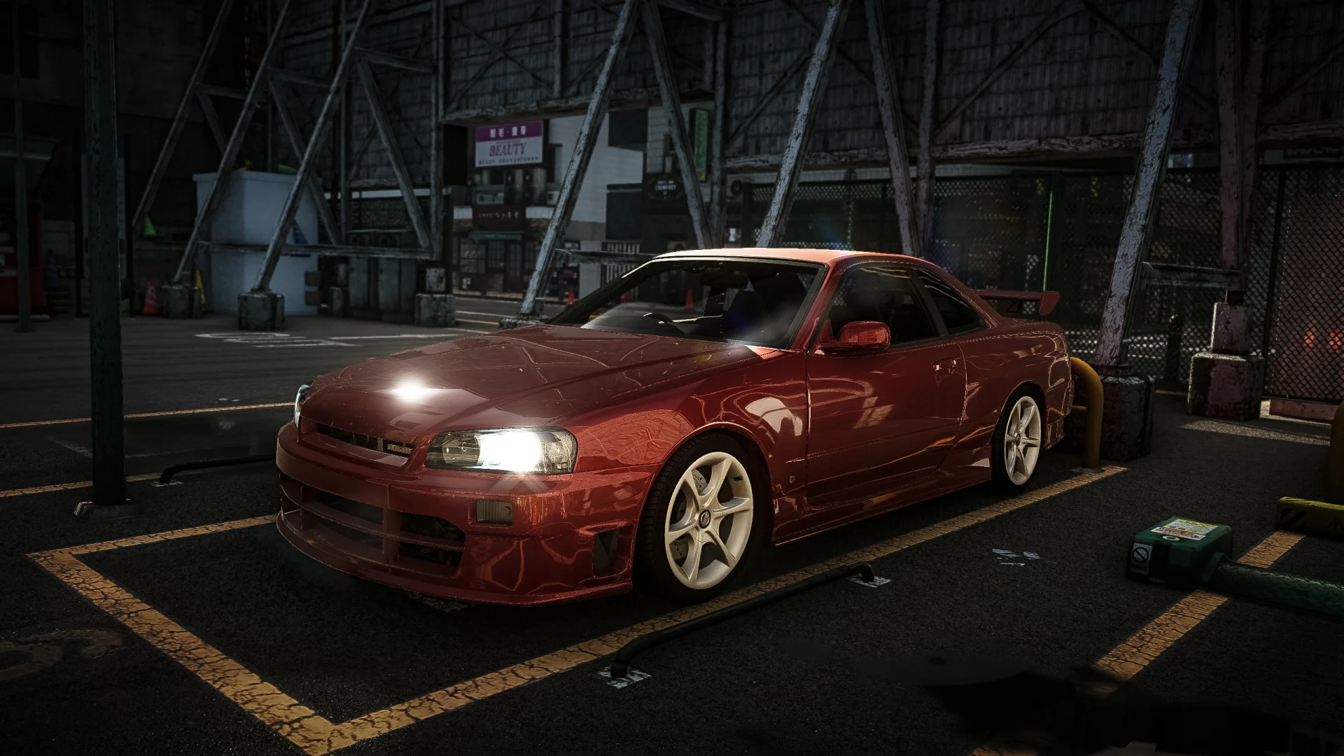 Мод Nissan Skyline R34 GT-R v1.7 (0.38.x) ДЛЯ BEAMNG.DRIVE