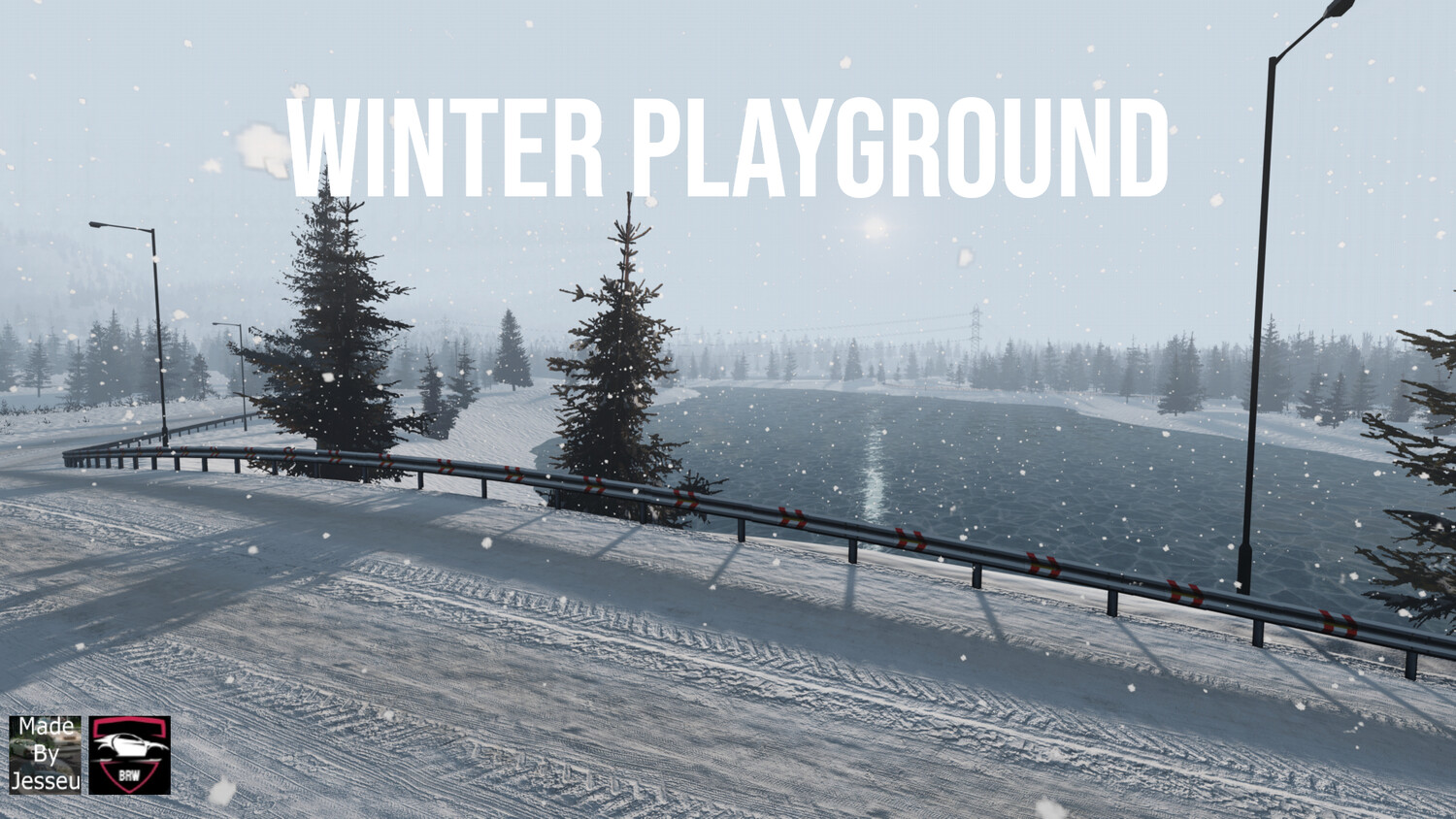 Мод Карта Winter Playground v1.0 release (0.38.x) ДЛЯ BEAMNG.DRIVE