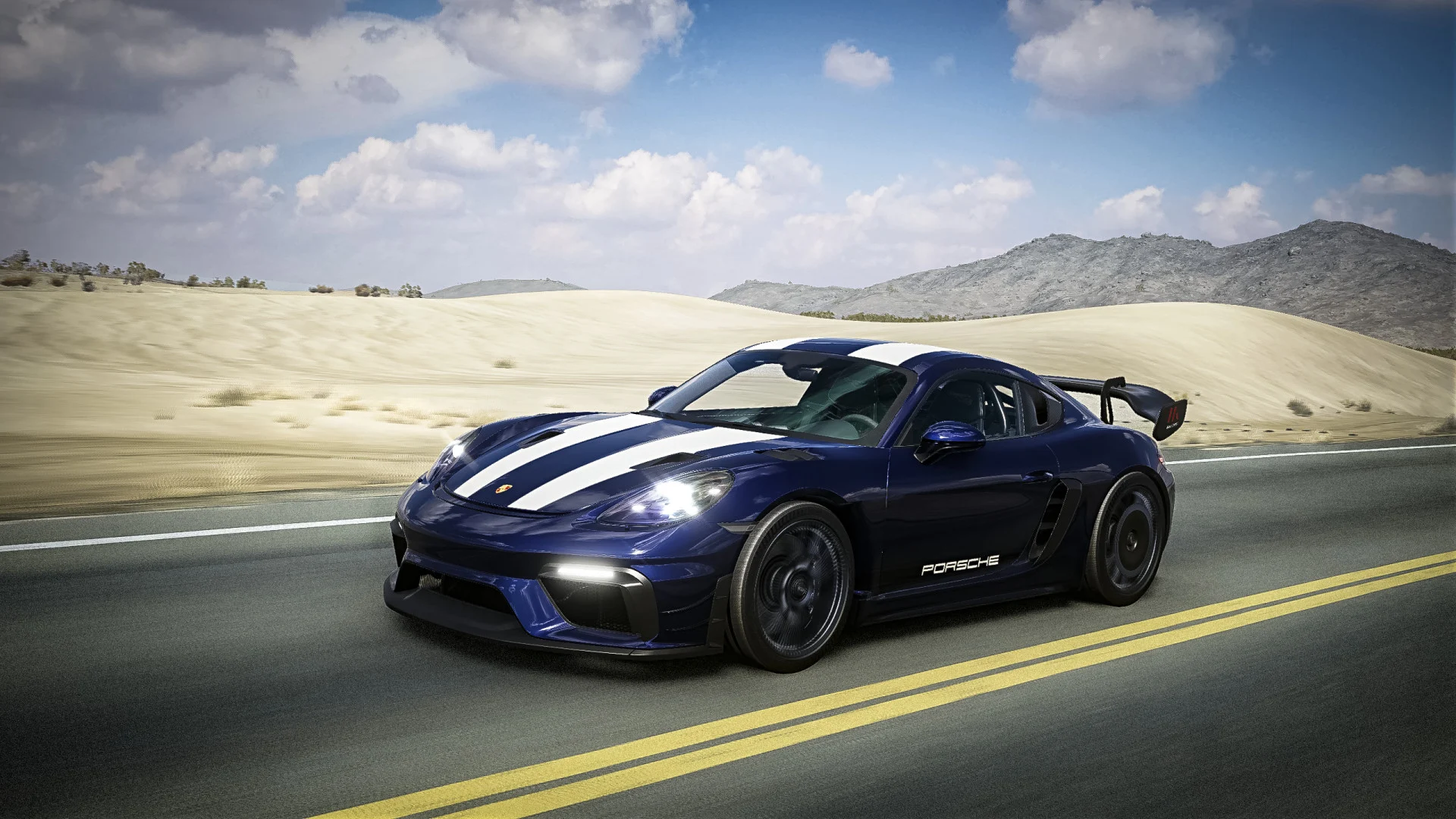 Мод Porsche Cayman 2017-2025 v2.1 (0.38.x) ДЛЯ BEAMNG.DRIVE