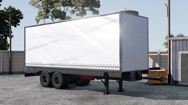Мод Euro-Style Tandem Trailer v1.0 (0.38.x) ДЛЯ BEAMNG.DRIVE