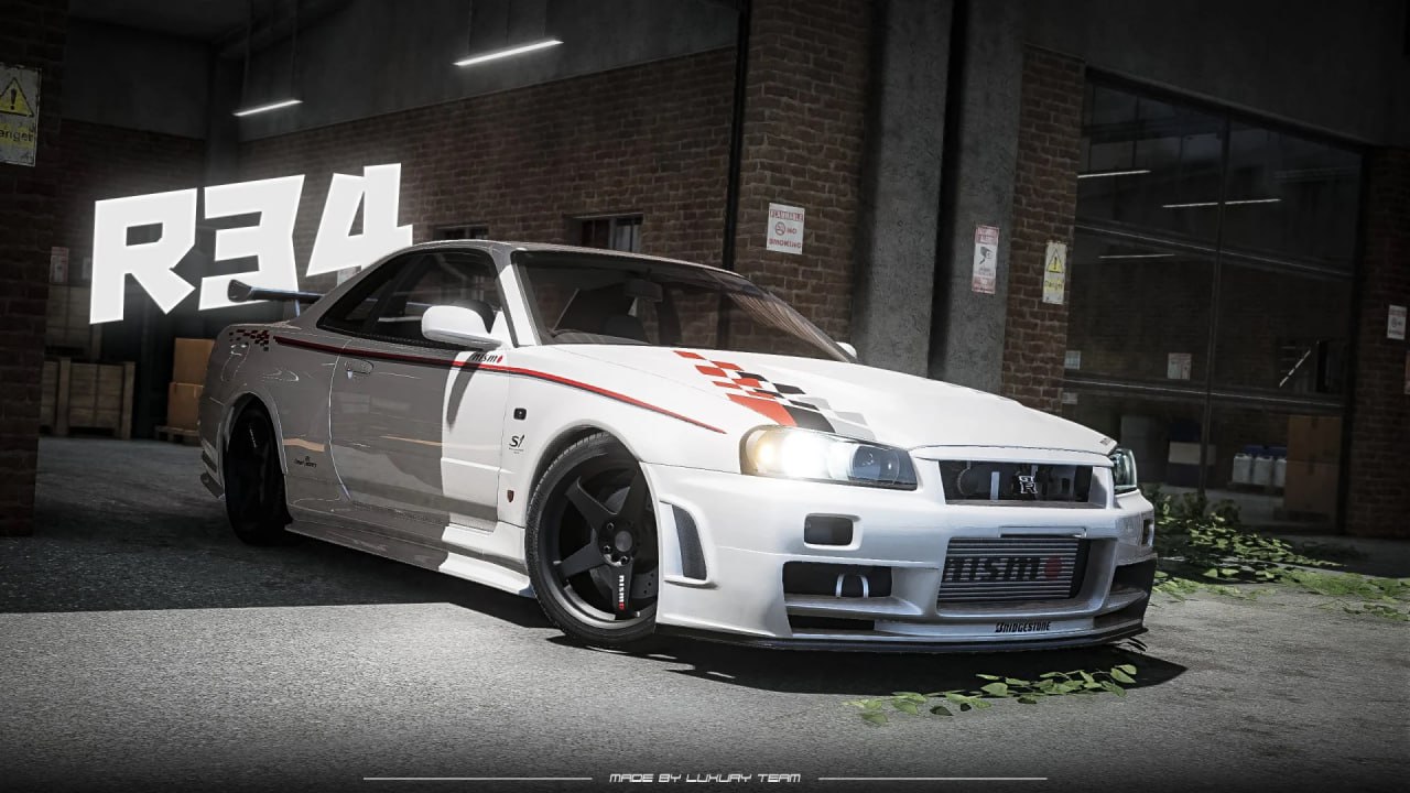 Мод Nissan Skyline R34 GT-R v2.0 (0.38.x) ДЛЯ BEAMNG.DRIVE
