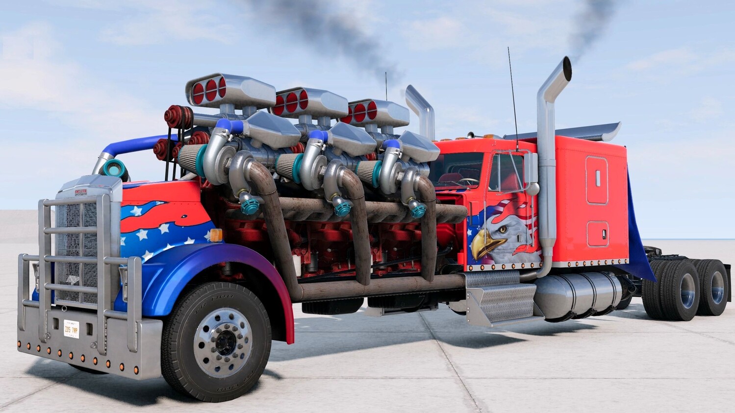 Мод Locomotive Engine For The T-Series v1.0 (0.38.x) ДЛЯ BEAMNG.DRIVE