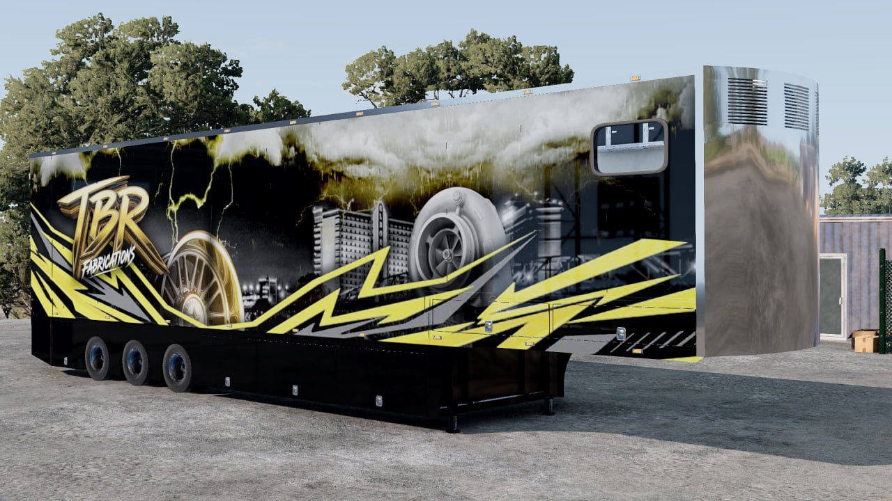 Мод Race Trailer 48ft v1.0 (0.38.x) ДЛЯ BEAMNG.DRIVE