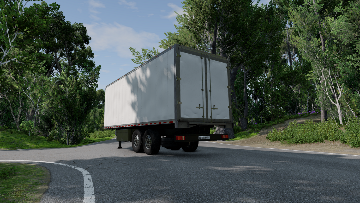 Мод Euro-Style Tandem Trailer v1.1 (0.38.x) ДЛЯ BEAMNG.DRIVE