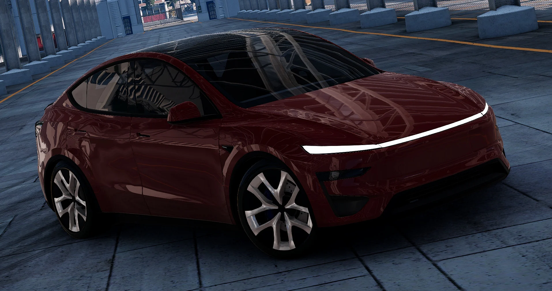 Мод Tesla Model Y 2026 v2.0 (0.38.x) ДЛЯ BEAMNG.DRIVE