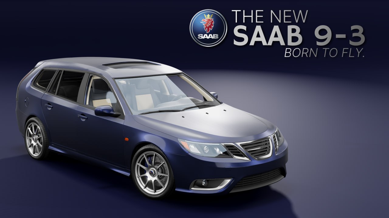 Мод Saab 9-3 v1.0 Remaster (0.38.x) ДЛЯ BEAMNG.DRIVE
