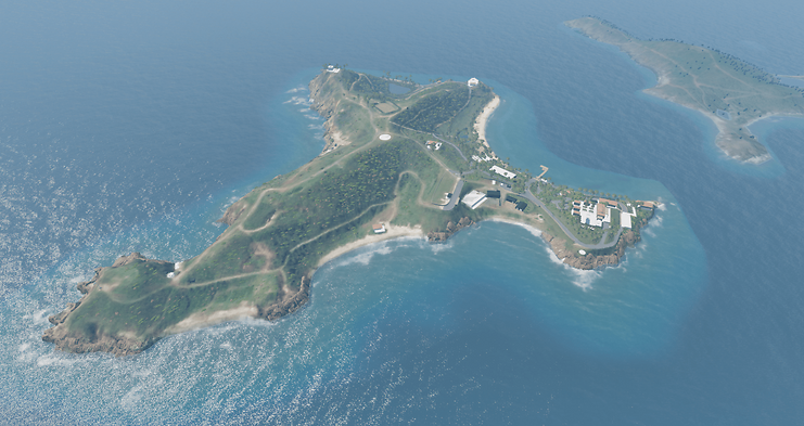 Мод Карта Little Saint James Build v0.1 (0.38x) ДЛЯ BEAMNG.DRIVE