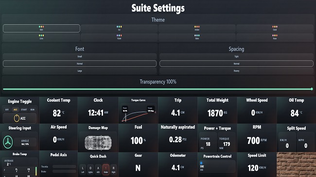 Мод SiR UI Suite v1.0 (0.38.x) ДЛЯ BEAMNG.DRIVE